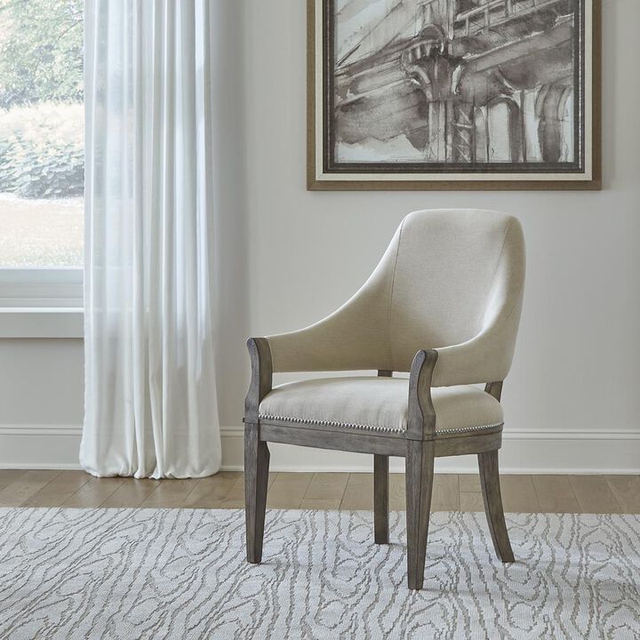 Liberty Furniture Uph Arm Chair (RTA) Traditional Brown in Havana Brown Finish