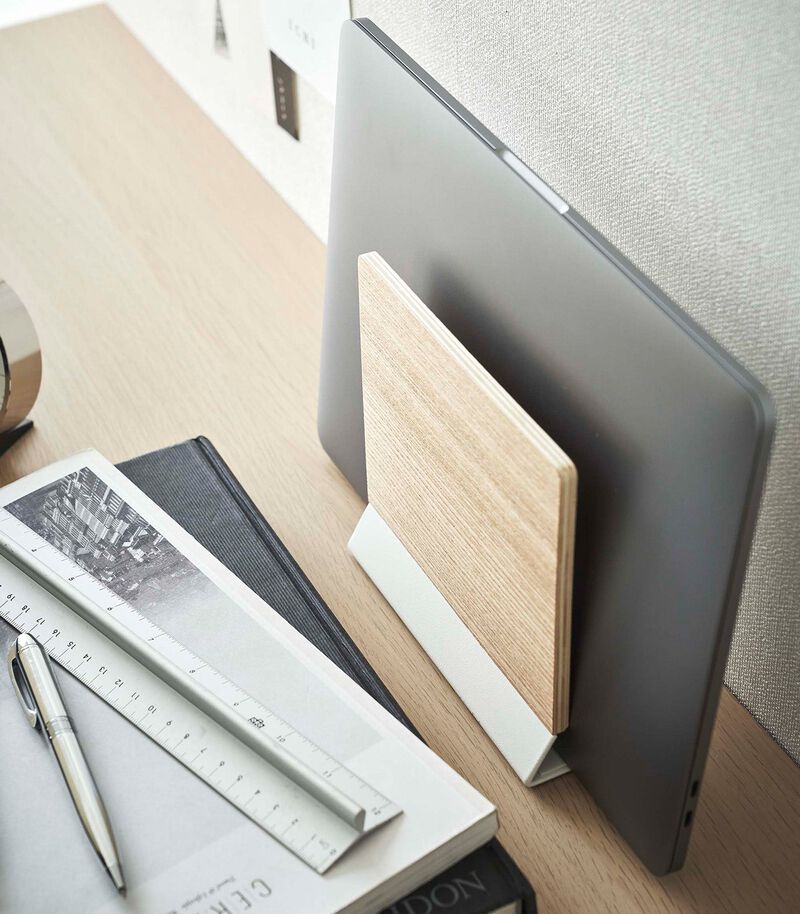 Slim Laptop Stand - Steel + Wood image number 3