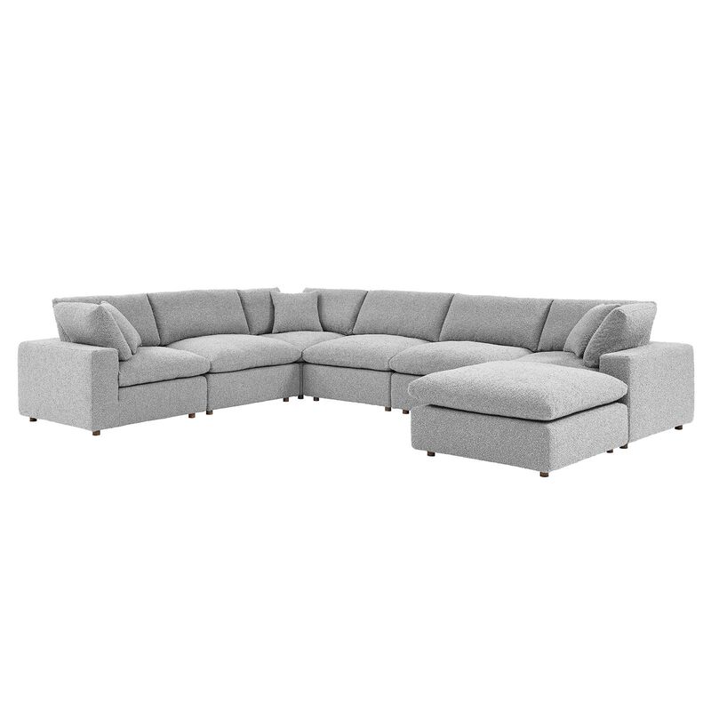 Commix Down Filled Overstuffed Boucle 7-Piece Sectional Sofa image number 0