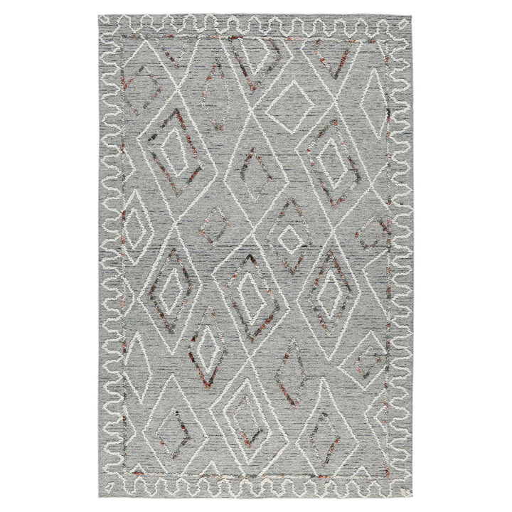 HomeRoots Wool Geometric Hand Hooked Area Rug