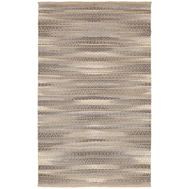 LR Home Natural Fiber Cotton Canvas Area Rug Indoor