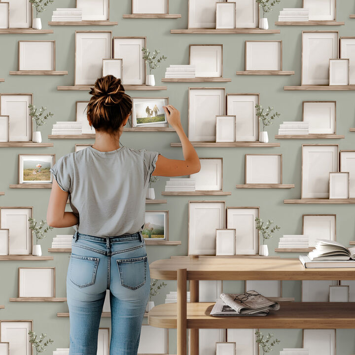 Frame Shelves Wallpaper