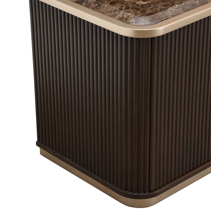 Michael Amini West Kensington Media Cabinet - Medium Espresso image number 1