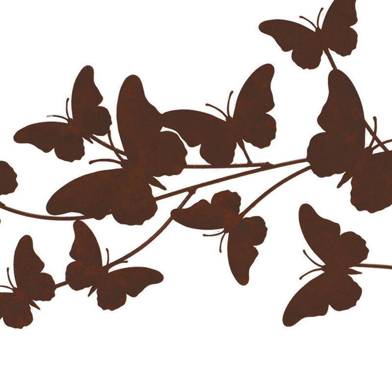 HomeRoots 18" X 29" Brown Metal Butterflies Hanging Dimensional Sculpture image number 3
