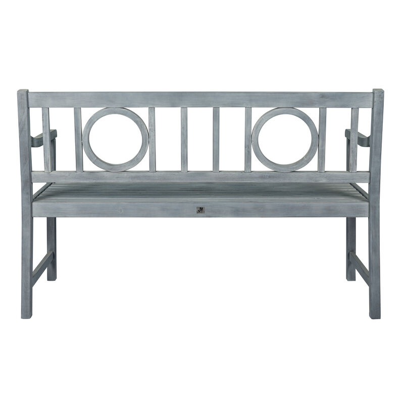 Apollo Circle Back Acacia Wood Outdoor Garden Patio Bench