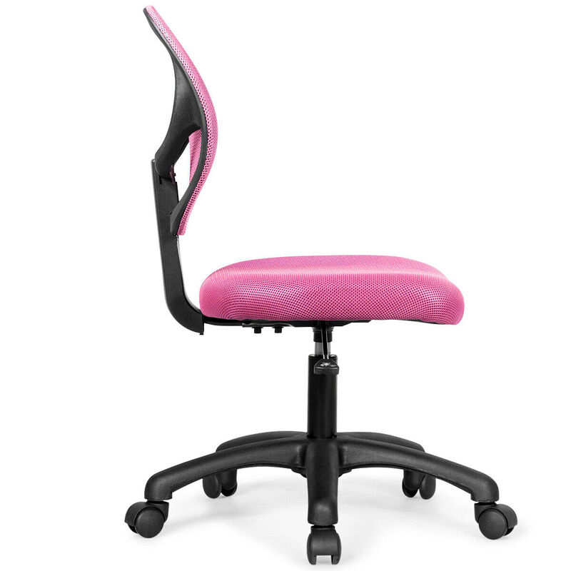 Low-back Computer Task Chair with Adjustable Height and Swivel Casters