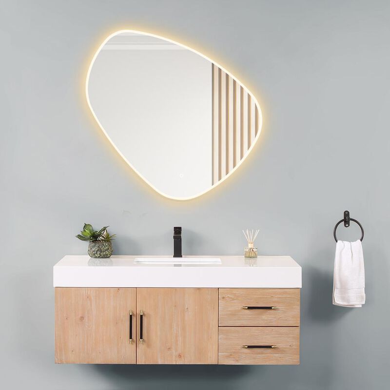 Altair Rasso Novelty 39 Frameless Modern Bathroom/Vanity LED Lighted Wall Mirror