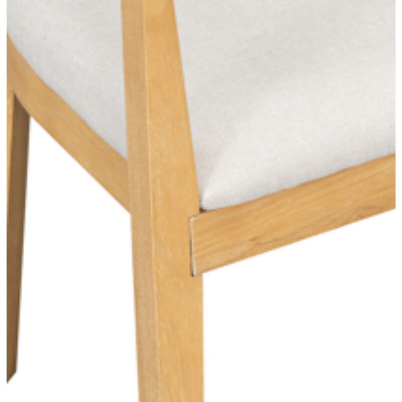 Whisen Set of 4 Curved Back Dining Chairs, Upholstered Solid Wood Frame Kitchen Chairs for Dining Room image number 5