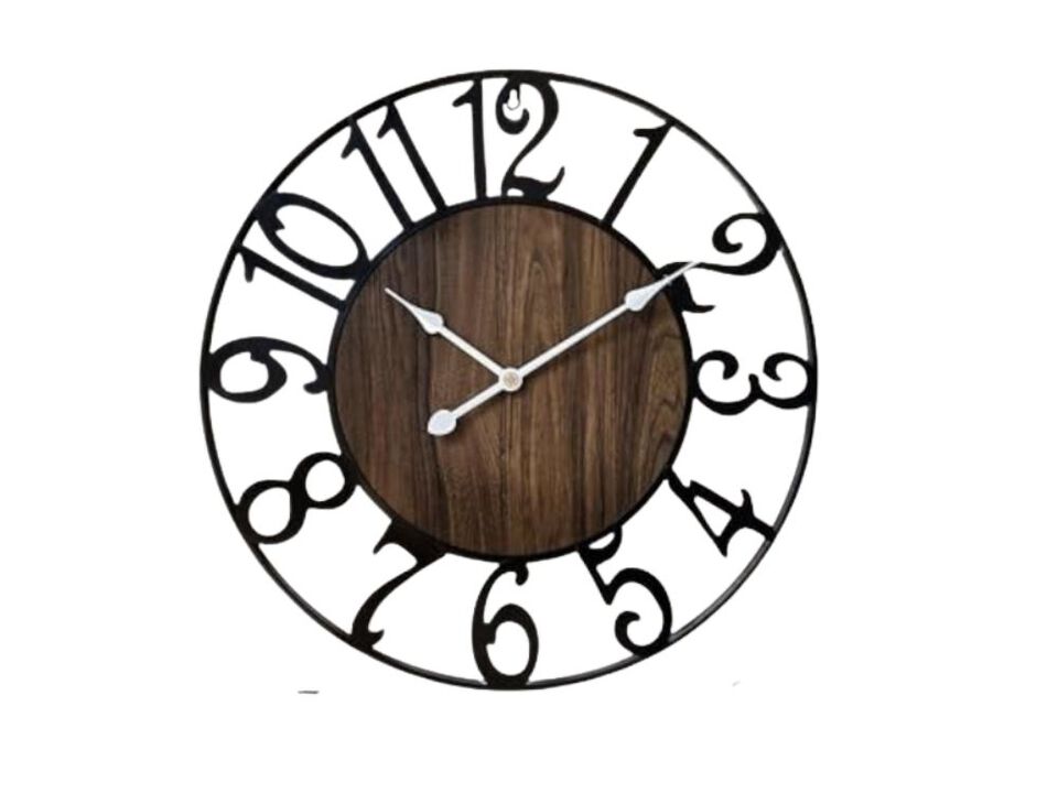Mantel Metal Farmhouse Wall Clock 16 Inch Silent Non Ticking Battery Operated