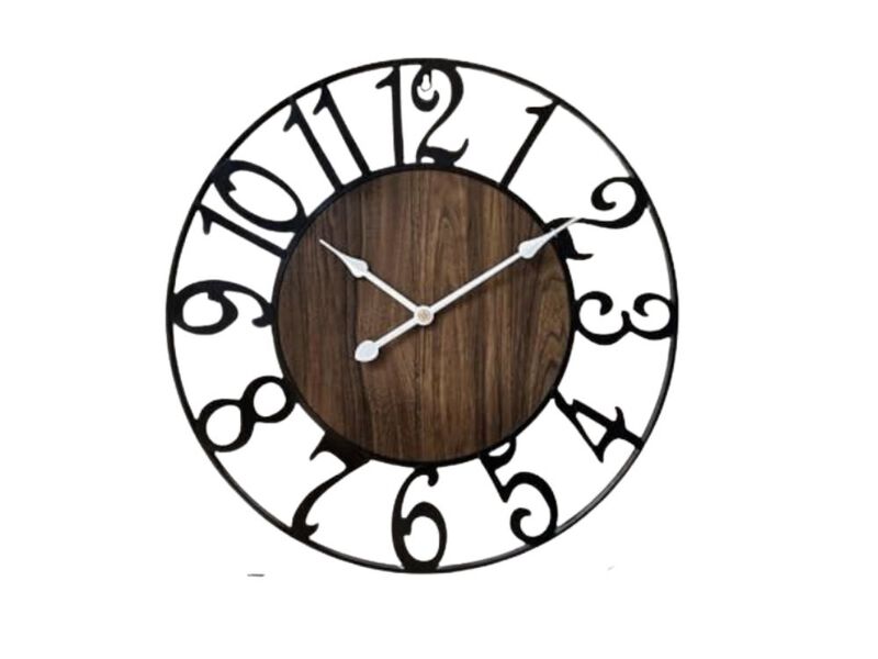 Mantel Metal Farmhouse Wall Clock 16 Inch Silent Non Ticking Battery Operated image number 0