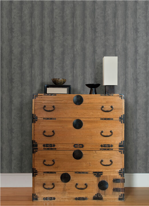 Flint Grey Wood Wallpaper (Set of 2)