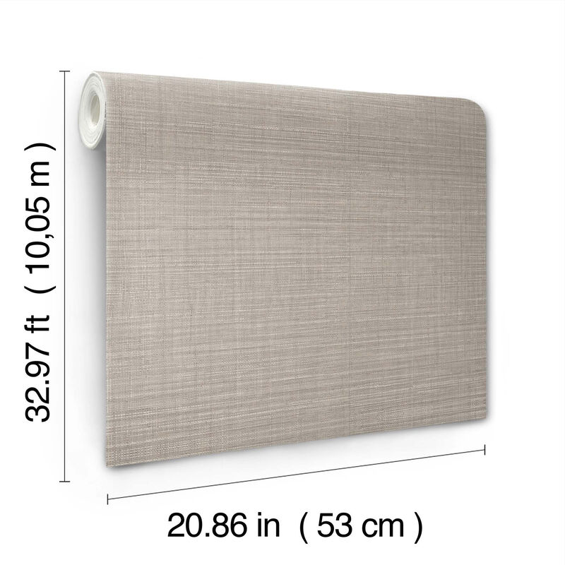 Lotus Silk Wheat Gray Wallpaper (Set of 2) image number 3