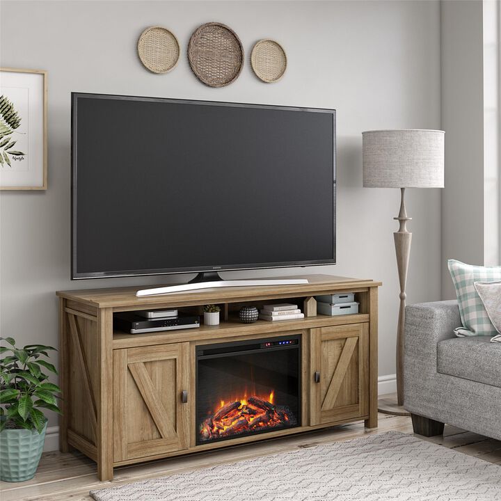 Farmington Electric Fireplace TV Console for TVs up to 60", Natural