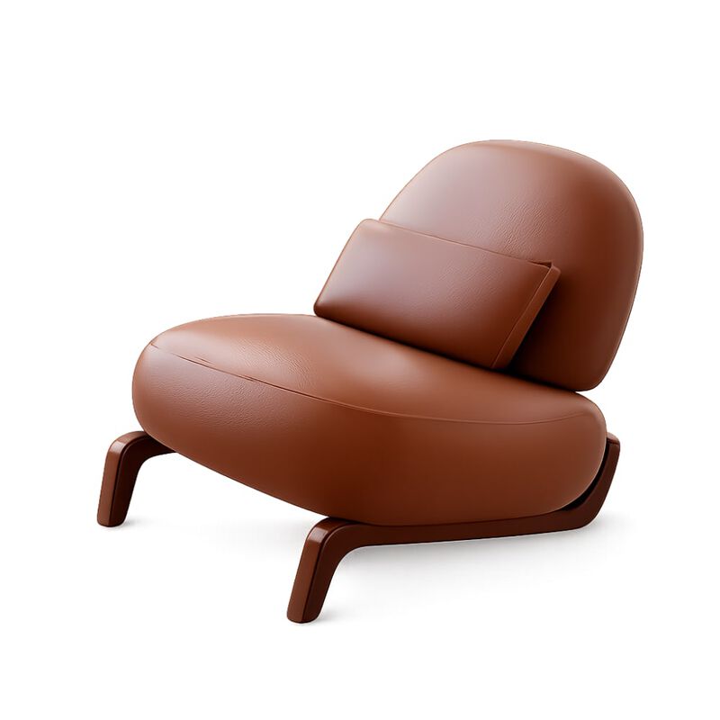 GOODSILO Armless Accent Chair with Plush Cushion and Solid Wood Legs, Soft Upholstered Seating for Living Room Bedroom Apartment Balcony Waiting Room image number 0