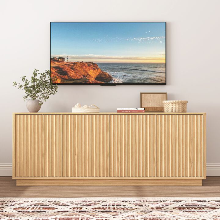 Kiple  Modern Fluted Sideboard Buffet Cabinet