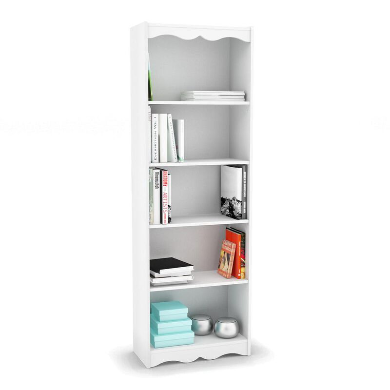 CorLiving Hawthorn 72 Tall Bookcase in Frost White