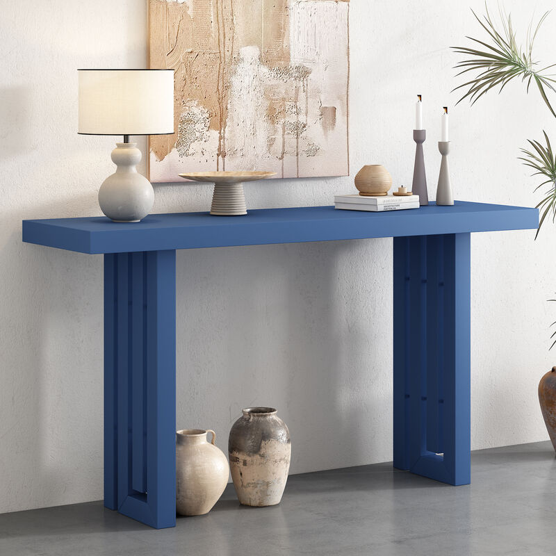 Merax ModernOak Veneer Rectangular Console Table