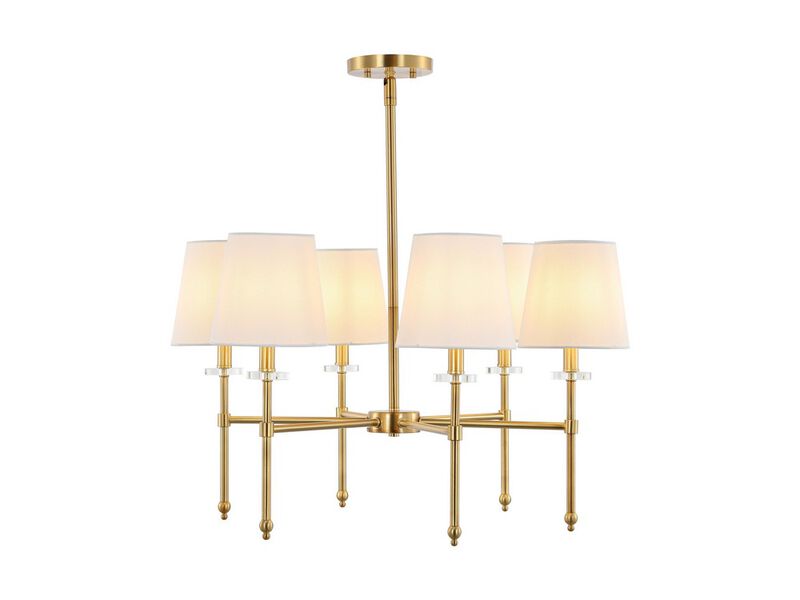 Cillian 6-Light Mid-Century Modern Iron LED Chandelier