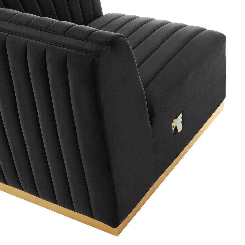 Conjure Channel Tufted Performance Velvet Loveseat image number 8