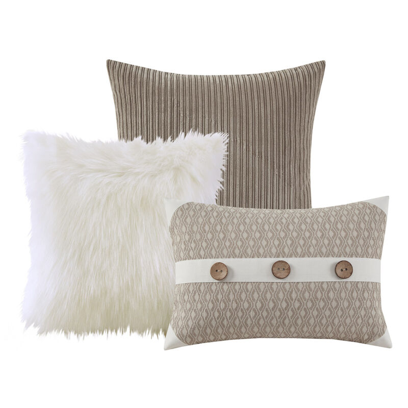 Gracie Mills Ruthie Luxurious 8-Piece Geometric Jacquard Comforter Set