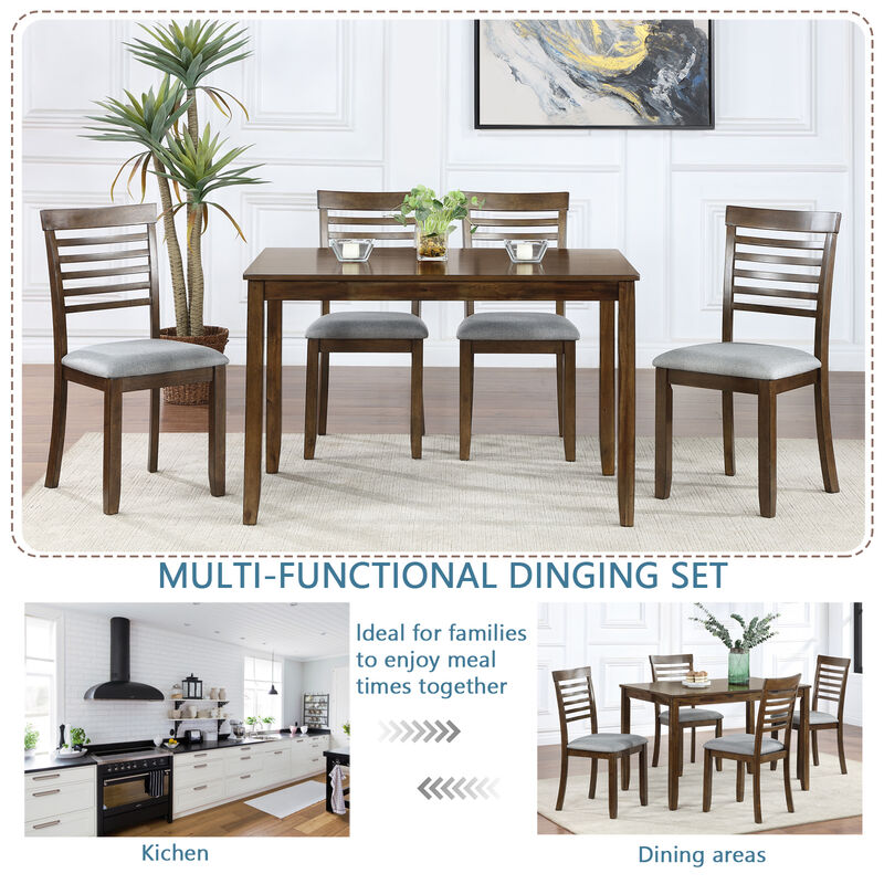 Befrig 5‑Piece Farmhouse Dining Set image number 3