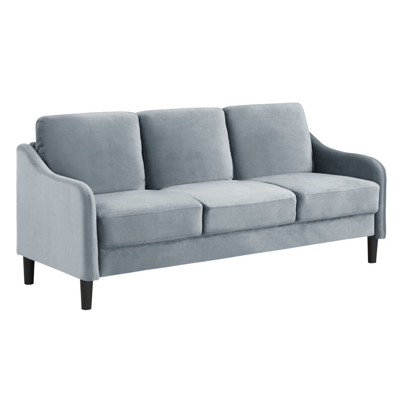 73.22inch 3 Seater Sofa Velvet Grey