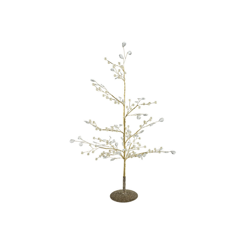 Gilded Iron Tree with Acrylic Pearls and Crystal Glitter Base image number 0