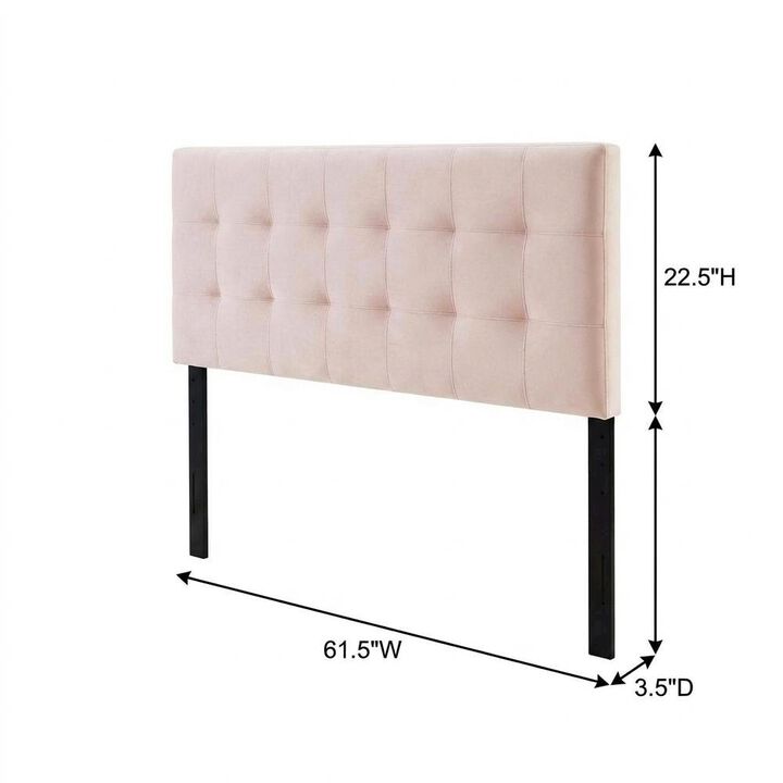 Biscuit Tufted Queen Headboard in Performance Velvet with Plush Design
