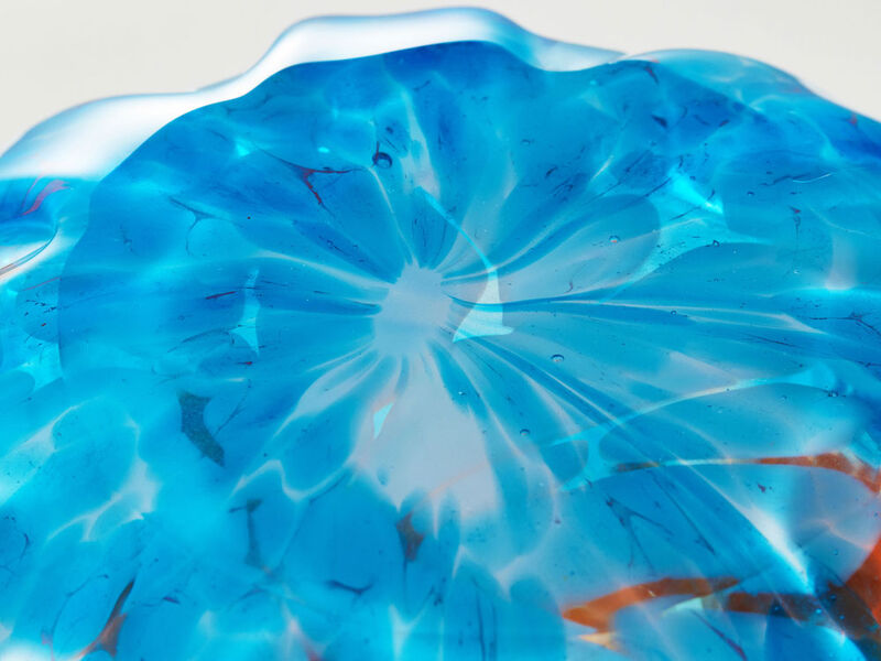 Hand Blown Multicolor Confetti Art Glass Bubble Bud Flower Vase