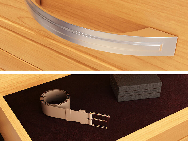 Solid Wood Reach-In Closet Organizer with 3 Drawers