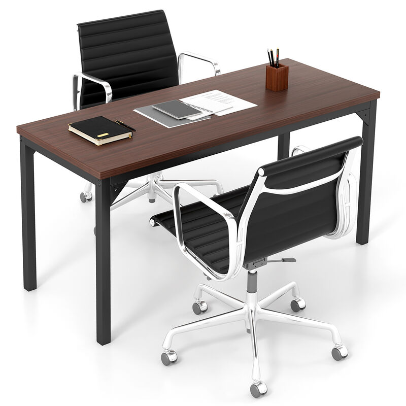 Costway 55" Conference Table Office Computer Study Desk Metal Base Meeting Room