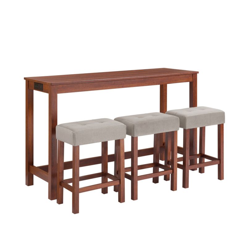 Peldze 4‑Piece Industrial Bar Table Set image number 7