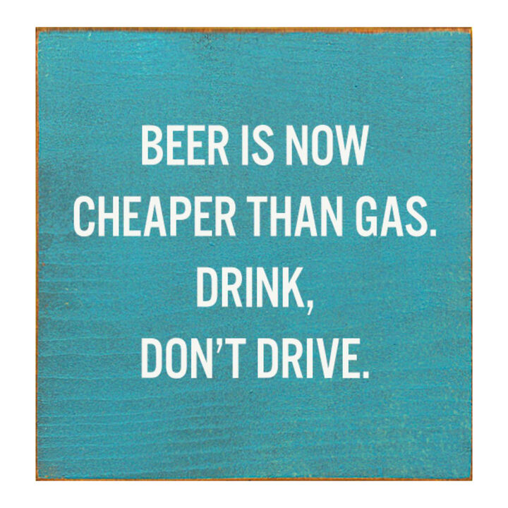 Funny Beer Quote Wooden Sign for Home Bar Man Cave Wall Decor