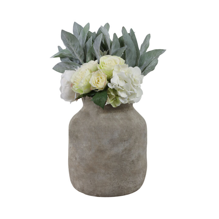 12x10" Milk Vase, Gray
