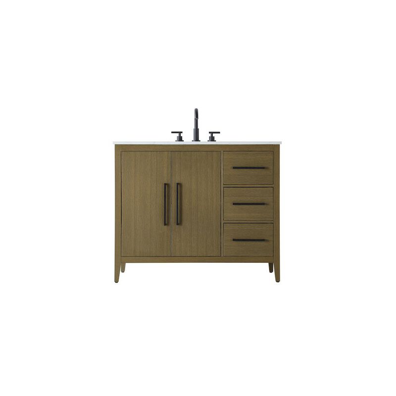 Elegant Kitchen and Bath 42 Inch Single Bathroom Vanity In Chestnut Brown