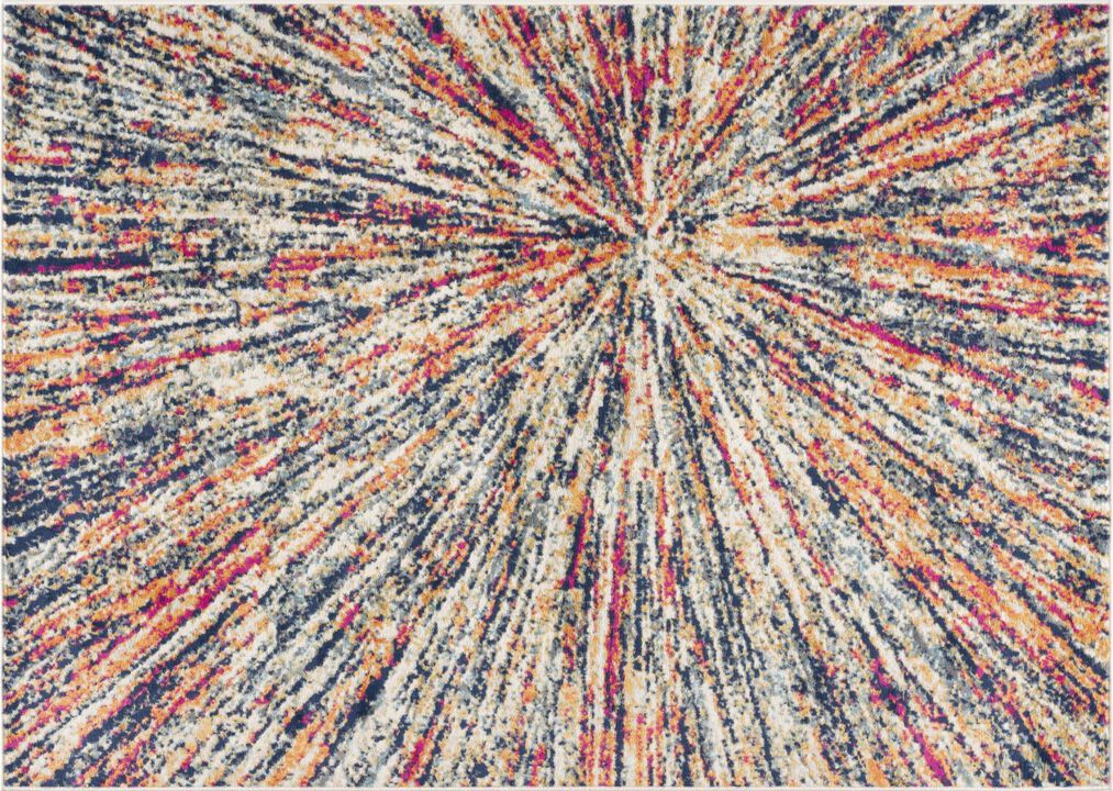 HomeRoots Celestial Burst Abstract Area Rug
