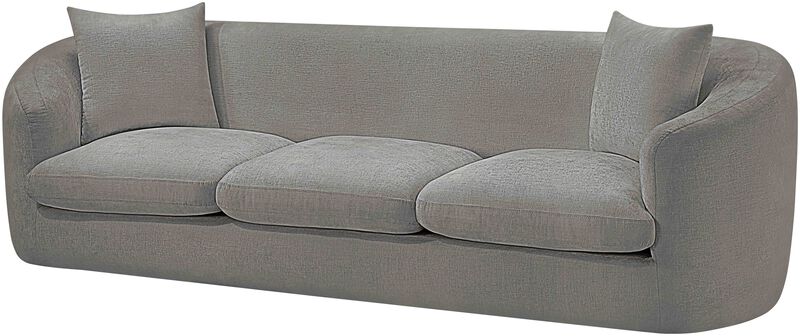 Meridian Furniture Penelope Grey Chenille Fabric Sofa
