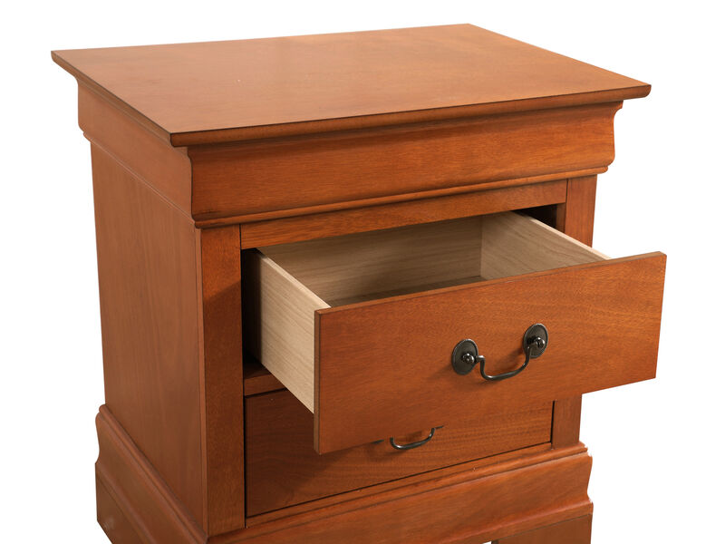 Louis Philippe 2-Drawer Nightstand (24 in. H X 22 in. W X 16 in. D)