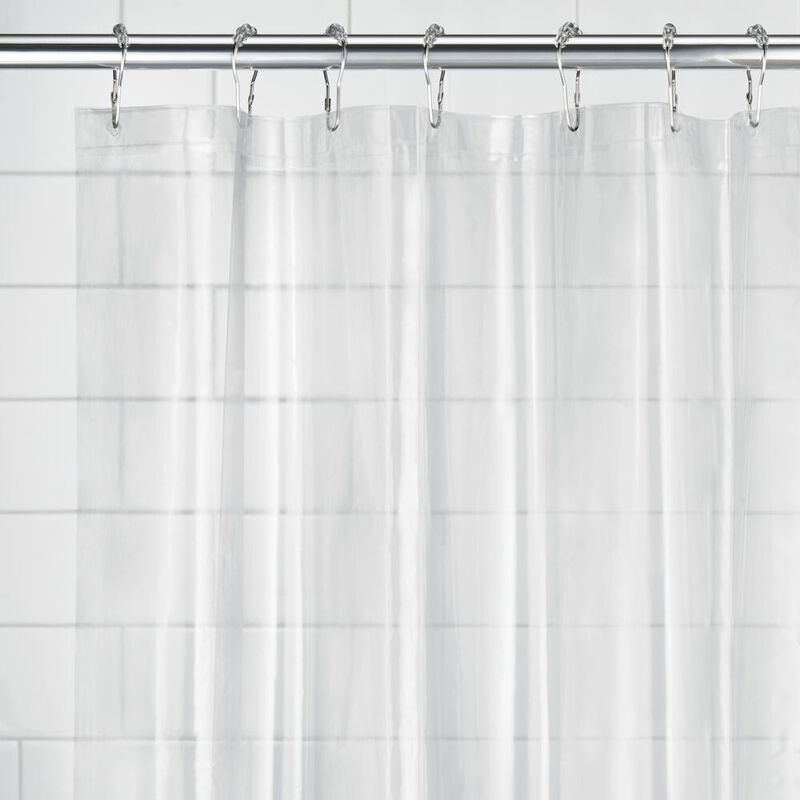 mDesign Long PEVA 72" x 72" Waterproof Shower Curtain Liner, 4 Pack, Clear image number 8