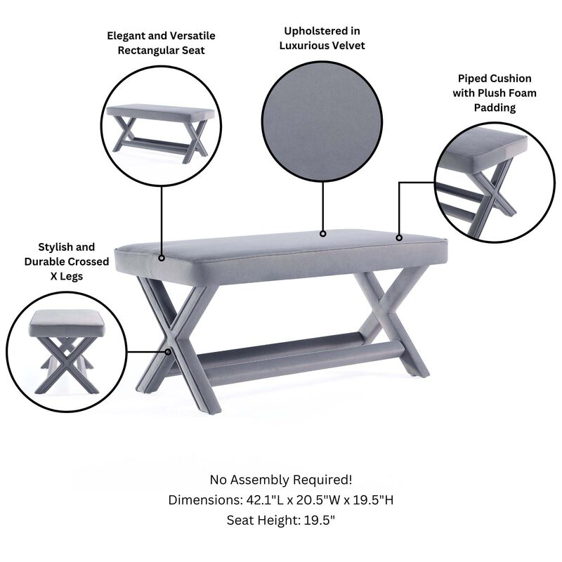 Abigail Gray Double Bench