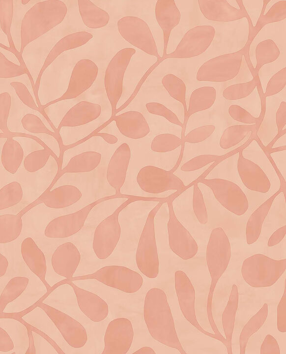Fiona Pink Leafy Vines Wallpaper