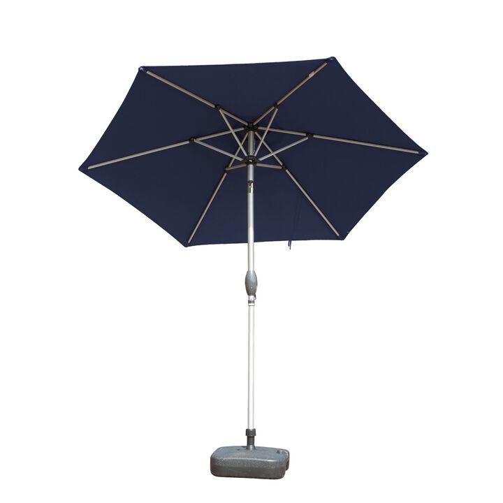 CLIHOME 7.5FT Outdoor Patio Umbrella with Push Button Tilt and Crank,UV Protection Waterproof Sun Umbrella(Base Not Included)
