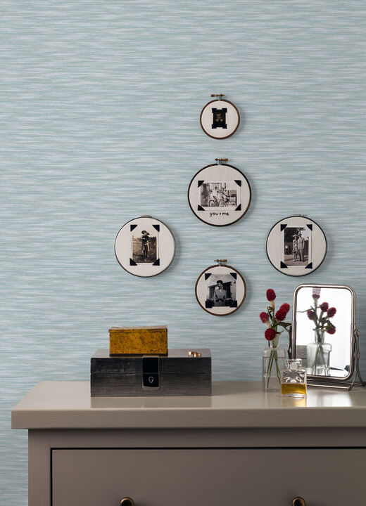 Benson Light Blue Variegated Stripe Wallpaper (Set of 2)