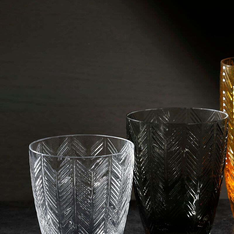 Water Glasses ZIG ZAG GLASS Transparent Set of 6, diam. 3.31", H 4.13" image number 2