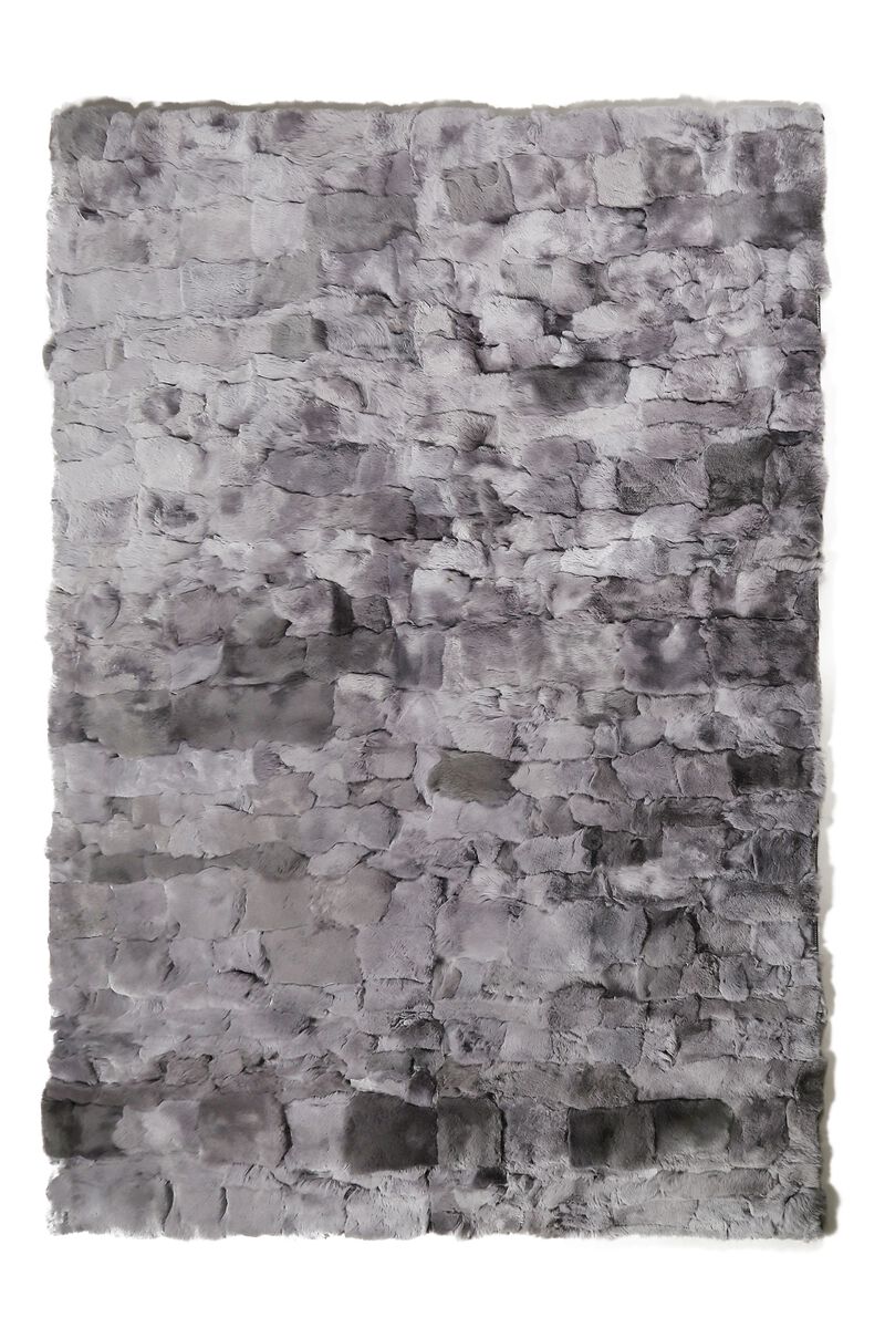 Gray Tuscan Rug Handmade Genuine Tuscan Leather Carpet, Modern Luxury Rectangular Rug, Custom Size Living Room Rug in Gray Shades image number 0