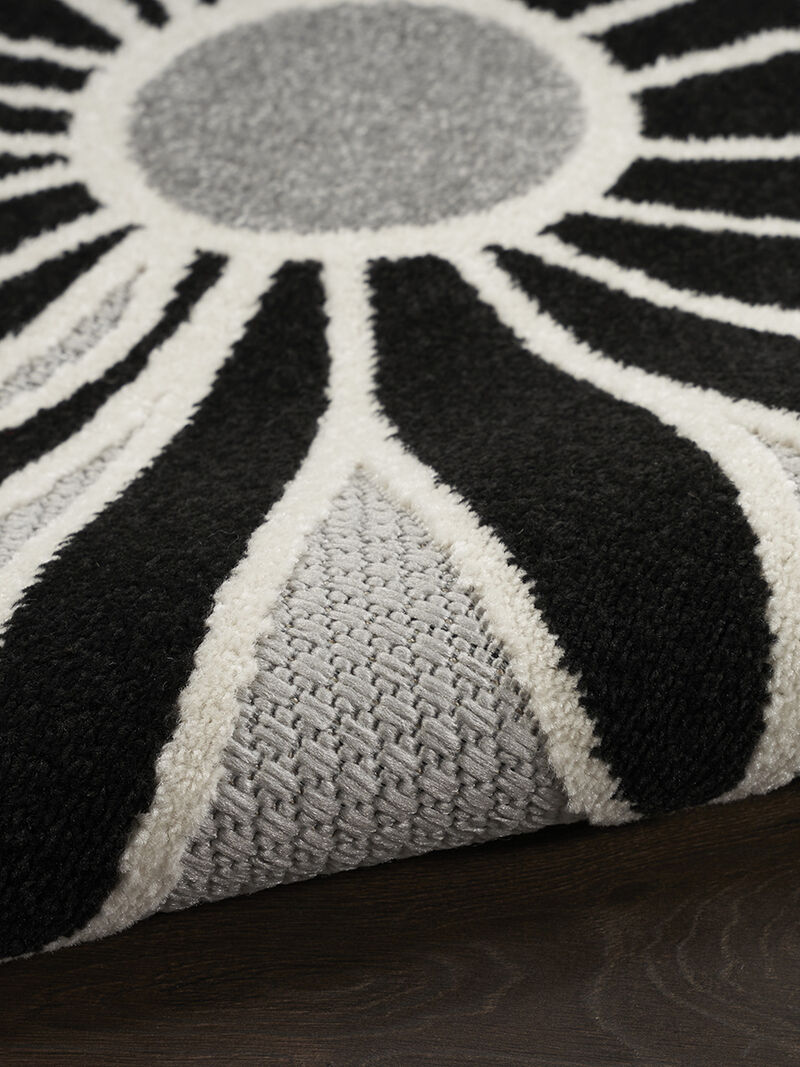 Aloha ALH33 Black/White 2'3" x 12' Rug