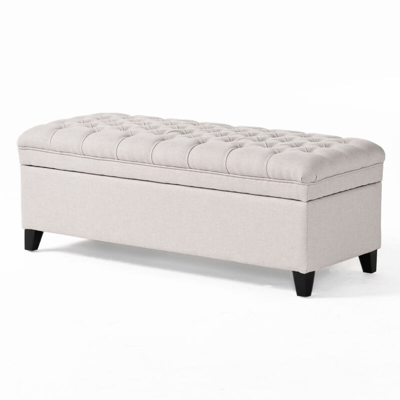 Streamdale Juliana Gray Storage Ottoman (50'' x 20.5'' x 18.3'') image number 0