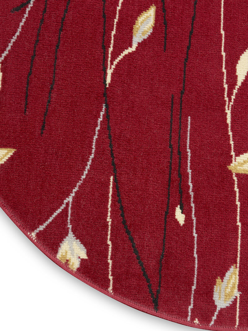 Grafix GRF15 Red 4' x Round Rug