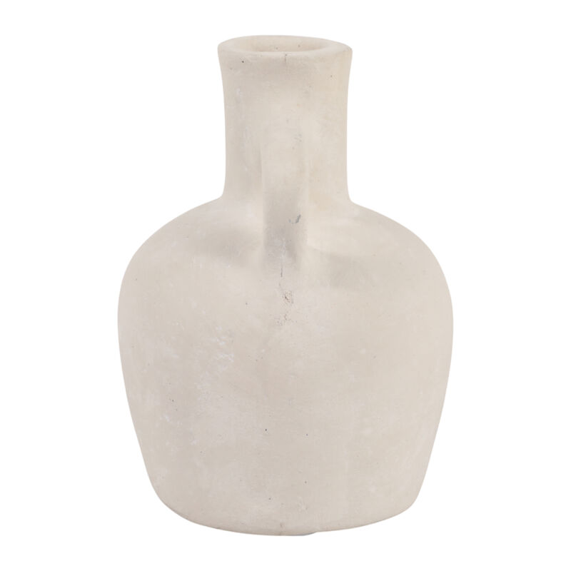 6x4" Paper Mache Boho Bud Vase, Ivory image number 3