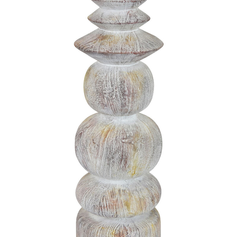 Josi Tabletop D&eacute;cor Candle Holder, Sculpted Turned Resin image number 5